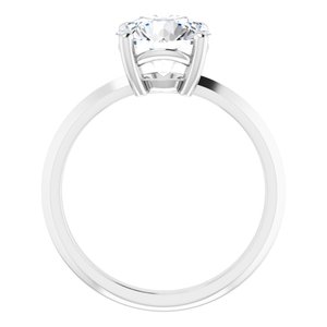 18K White Gold 8.2 mm Round Ring Mounting – image 3
