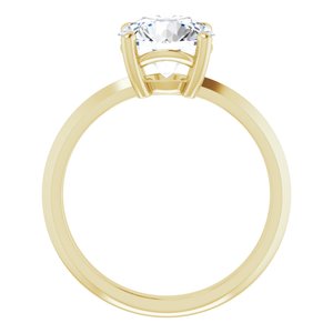 14K Yellow Gold 8.2 mm Round Ring Mounting – image 3