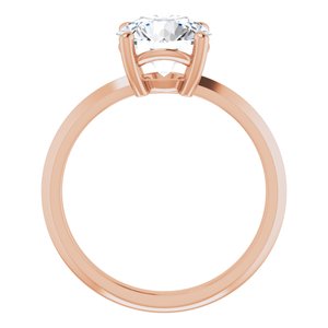 14K Rose Gold 8.2 mm Round Ring Mounting – image 3