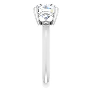 14K White Gold 8.2 mm Round Ring Mounting – image 7