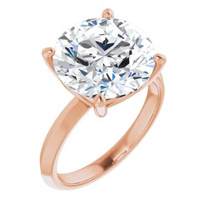 10K Rose Gold 12 mm Round Ring Mounting