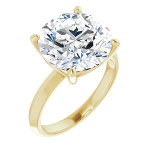 14K Yellow Gold 12 mm Round Ring Mounting