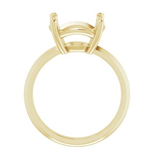 10K Yellow Gold 12 mm Round Ring Mounting – image 4