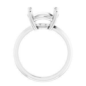 14K X1 White Gold 12 mm Round Ring Mounting – image 4