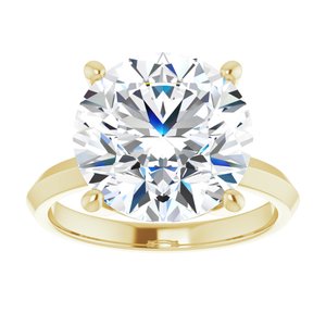 10K Yellow Gold 12 mm Round Ring Mounting – image 5