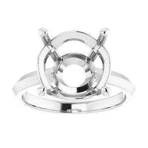 Sterling Silver 12 mm Round Ring Mounting – image 6