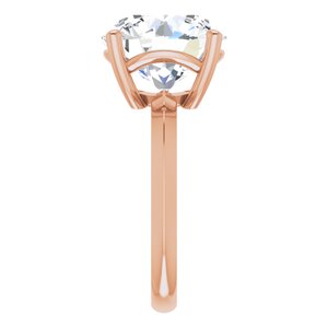 14K Rose Gold 12 mm Round Ring Mounting – image 7