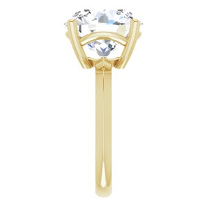 10K Yellow Gold 12 mm Round Ring Mounting – image 7
