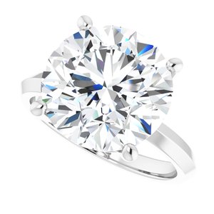 Sterling Silver 12 mm Round Ring Mounting – image 8