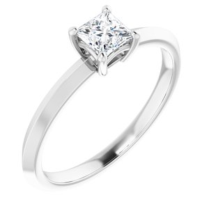 Continuum Sterling Silver 4 mm Square Ring Mounting