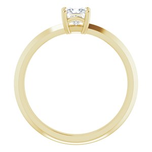 14K Yellow Gold 4 mm Square Ring Mounting – image 3