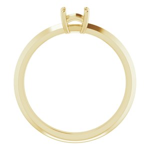 10K Yellow Gold 4 mm Square Ring Mounting – image 4