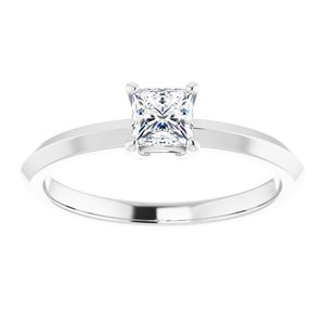 Continuum Sterling Silver 4 mm Square Ring Mounting – image 5