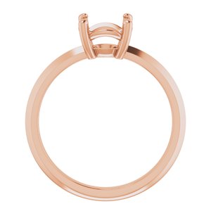 10K Rose Gold 7.4 mm Round Ring Mounting – image 4