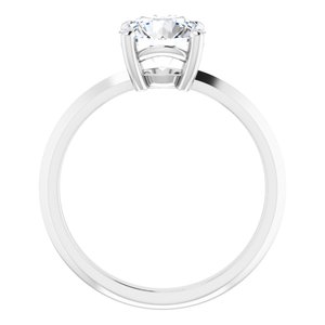 14K X1 White Gold 7.4 mm Round Ring Mounting – image 3