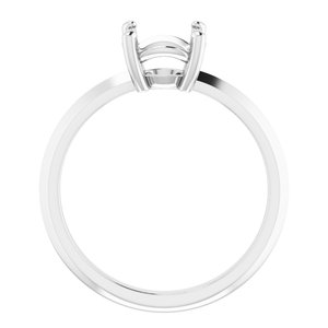 10K White Gold 7.4 mm Round Ring Mounting – image 4