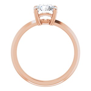 10K Rose Gold 7.4 mm Round Ring Mounting – image 3