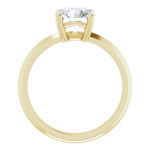 10K Yellow Gold 7.4 mm Round Ring Mounting – image 3