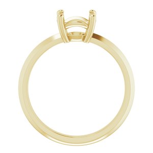 10K Yellow Gold 7.4 mm Round Ring Mounting – image 4