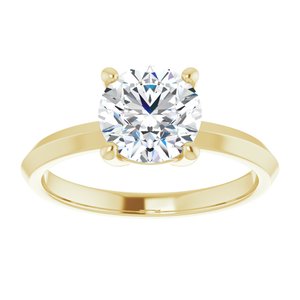 10K Yellow Gold 7.4 mm Round Ring Mounting – image 5