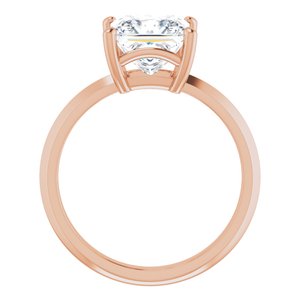 18K Rose Gold 7.5 mm Square Ring Mounting – image 3