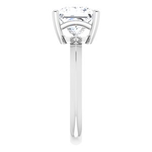 Sterling Silver 7.5 mm Square Ring Mounting – image 7