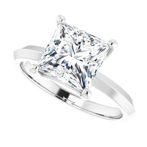 Continuum Sterling Silver 7.5 mm Square Ring Mounting – image 8