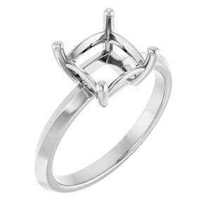 Continuum Sterling Silver 7 mm Square Ring Mounting – image 2