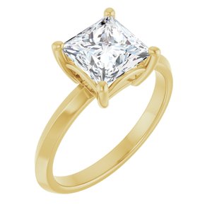 14K Yellow Gold 7 mm Square Ring Mounting