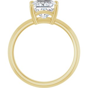 14K Yellow Gold 7 mm Square Ring Mounting – image 3