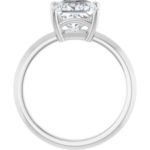 18K White Gold 7 mm Square Ring Mounting – image 3