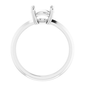 14K White Gold 8 mm Round Ring Mounting – image 4