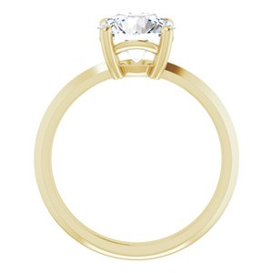 18K Yellow Gold 8 mm Round Ring Mounting – image 3