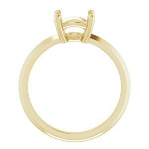 10K Yellow Gold 8 mm Round Ring Mounting – image 4