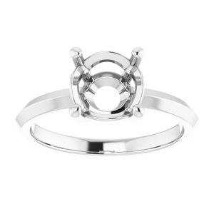 Sterling Silver 8 mm Round Ring Mounting – image 6