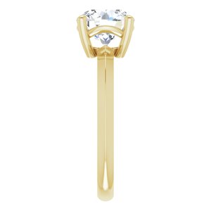 10K Yellow Gold 8 mm Round Ring Mounting – image 7