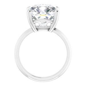 14K X1 White Gold 12 mm Cushion Ring Mounting – image 3