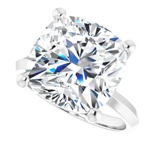 Continuum Sterling Silver 12 mm Cushion Ring Mounting – image 8