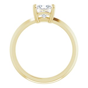 18K Yellow Gold 5.5 mm Square Ring Mounting – image 3