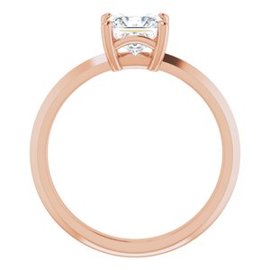 18K Rose Gold 5.5 mm Square Ring Mounting – image 3