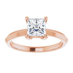 10K Rose Gold 5.5 mm Square Ring Mounting – image 5