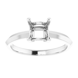 Sterling Silver 5.5 mm Square Ring Mounting – image 6