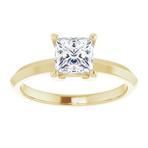 10K Yellow Gold 5.5 mm Square Ring Mounting – image 5