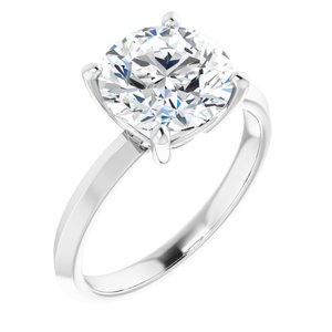 14K X1 White Gold 9 mm Round Ring Mounting