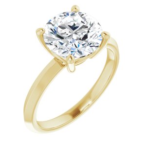 18K Yellow Gold 9 mm Round Ring Mounting