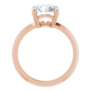 10K Rose Gold 9 mm Round Ring Mounting – image 3