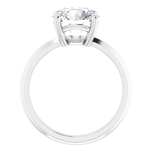 14K X1 White Gold 9 mm Round Ring Mounting – image 3