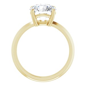 10K Yellow Gold 9 mm Round Ring Mounting – image 3