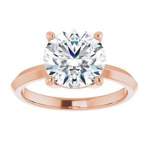 10K Rose Gold 9 mm Round Ring Mounting – image 5