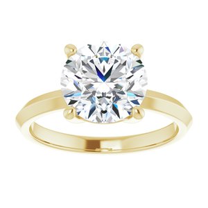 10K Yellow Gold 9 mm Round Ring Mounting – image 5